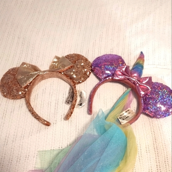 Set (2) Disney Sequined  Ears Head band for Adults - Picture 7 of 11